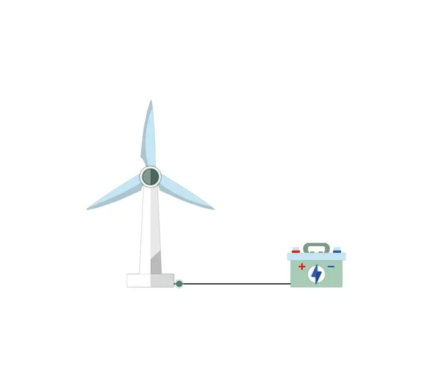 Энергия Ветра Преобразованы Электричество Экологически Чистой Городской Инфраструктуры Процесс Преобразования — стоковое фото