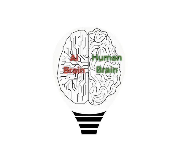 Mózg Mózg Biologiczny Ilustracja Sztucznej Inteligencji Obwodem Scalonym Biotechnologia Sztuczna — Zdjęcie stockowe