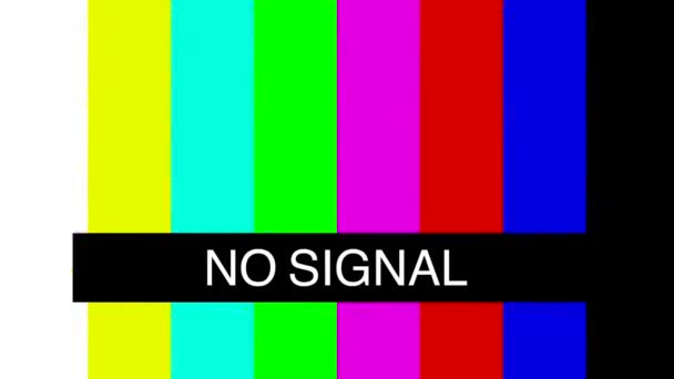 Kein Signaltest Kein Signal Television Test Stripes Signal Pattern Test — Stockvideo
