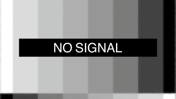 Kein Signaltest Kein Signal Television Test Stripes Signal Pattern Test — Stockvideo