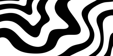 Kusursuz trippy psychedelic wavy warched retro yatay zebra çizgili desen, Vintage buhar dalgası estetik sanat, siyah ve beyaz yatay gerçeküstü mermer mermer arkaplan dokusu