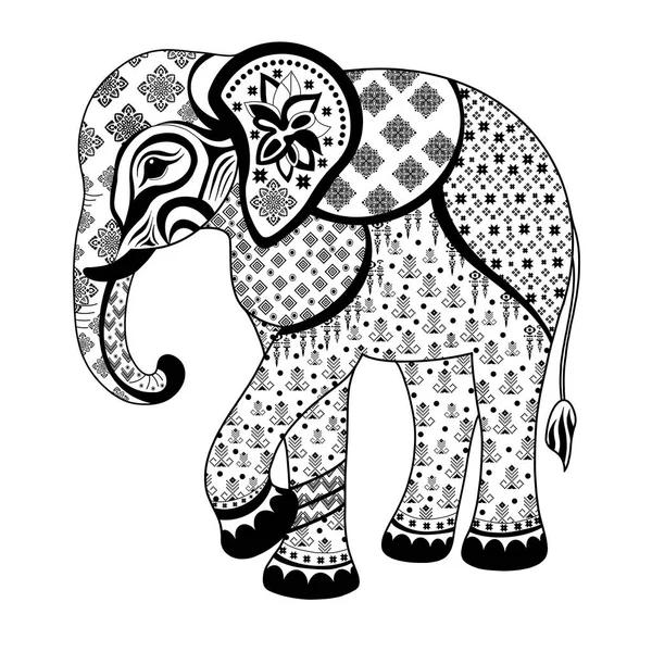 Тайский Слон Authentic Thai Patterns Восточный Этнический Узор Печати Традиционный — стоковое фото