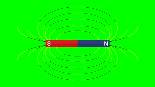 磁铁的磁场线 电磁铁 科学的电磁铁物理教育 法拉第感应电磁铁 — 图库视频影像