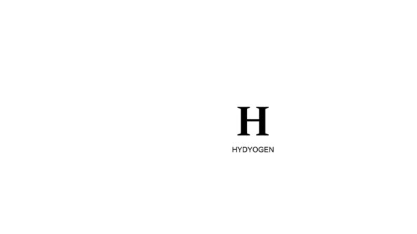 Elemento Tabla Periódica Hidrógeno Signo Químico Símbolo Hidrógeno Tabla Periódica — Vídeos de Stock