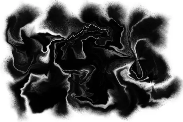 Abstraktní Pozadí Černé Bílé Horizontální Surrealistické Mramorované Nešikovné Linky Pozadí — Stock fotografie