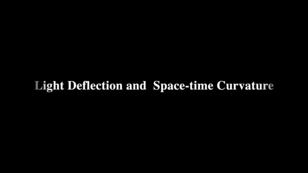 空間と時間の布地を曲げる巨大な物体の重力 光は空間の直線上を移動し 巨大な重力 光の反射および空間時間の曲線による曲線のみを曲げる — ストック動画