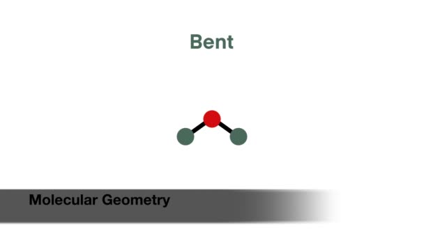 Geometria Molecular Formas Moleculares Geometria Espacial Par Elétrons Estrutura Para — Vídeo de Stock