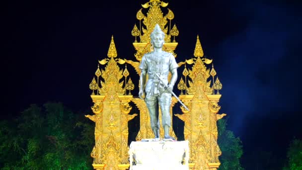 Roi Mengrai Grand Monument Place Centrale Chiang Rai Est Lieu — Video