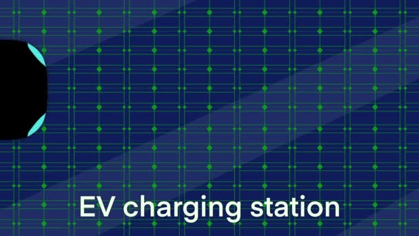 Technologie Future Borne Recharge Voiture Électrique Recharge Voiture Électrique Charge — Video