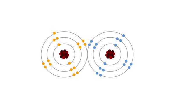 取り外し結合は 電子の共有が原子間の電子ペアを形成することを含む化学結合であります 取り外しボンドの種類の科学的設計 ポーラー 調整ボンドの種類 つのタイプ — ストック動画