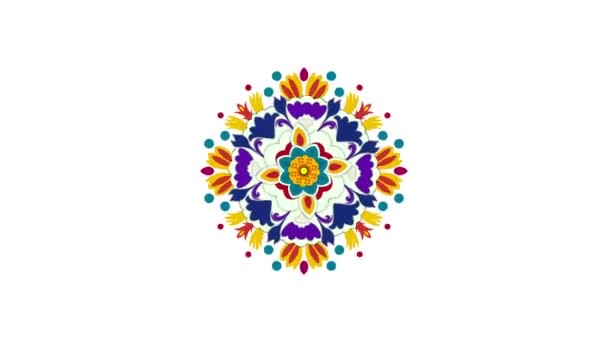 Mandala Ornament Vintage Yoga Mandala Spinnen Nahtlose Animation Mandala Muster — Stockvideo
