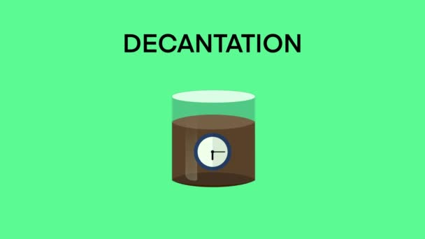 Experimento Separación Mezclas Por Decantación Sedimentación Decantación Son Procesos Separación — Vídeos de Stock