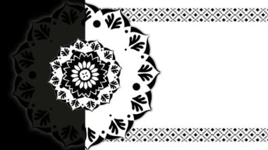 Siyah beyaz mandala, Mandala sanatı, Tibet Budist Mandala, dekoratif yuvarlak süs. Arapça, Hintçe, sedirli motifler, Renkli Mandala Sanatı, Meditasyon için resim, Çiçek İşlemesi