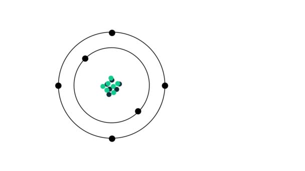 Liczba Atomowa Pierwiastek Układzie Okresowym Części Węglowe Symbol Chemiczny Symbolu — Wideo stockowe