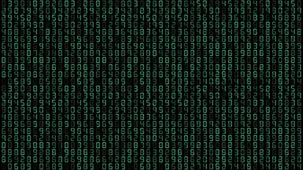 Zwarte Binaire Code Achtergrond Digitale Binaire Data Computerscherm Achtergrond Abstracte — Stockvideo