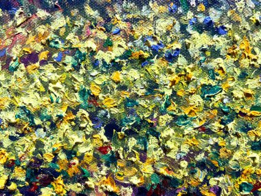 Tuval üzerine yağlı boya boya. Çok renkli parlak doku, sanat eseri parçası, yağlı boya lekeleri, fırça darbeleri, soyut mermer yağlı boya arka plan resimli duvar kağıdı.