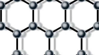 Grafen atomik yapısı, altıgenler halinde sıralanmış tek bir karbon atomu katmanı, grafen genellikle iki boyutlu bir madde, kimyasal formül, grafen 'in atomik yapısı olarak kabul edilir.