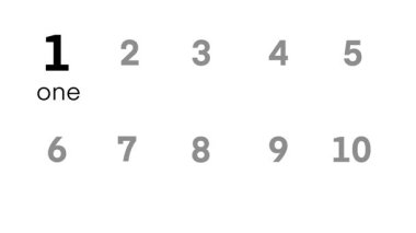 1 'den 10' a kadar sayan eğitim illüstrasyonları, temel sayı tanıma ve sayma becerilerini öğrenme, ilkokul matematik dersleri, çalışma kağıtları, sınıf dekorasyonu