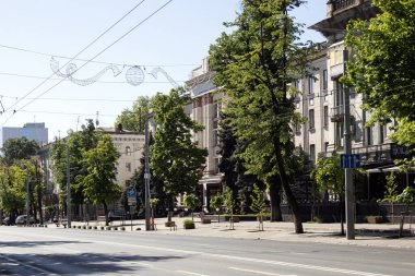 Moldova 'da. 06.05.2024. Chisinau sokakları