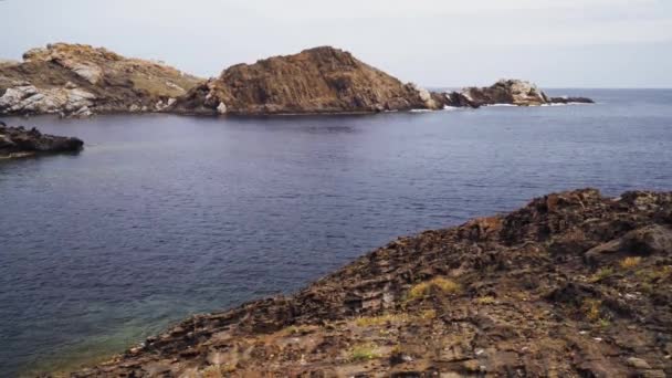 Tudela Doğal Parkı Ndaki Eşsiz Kaya Oluşumları Deniz Yüksek Kalite — Stok video