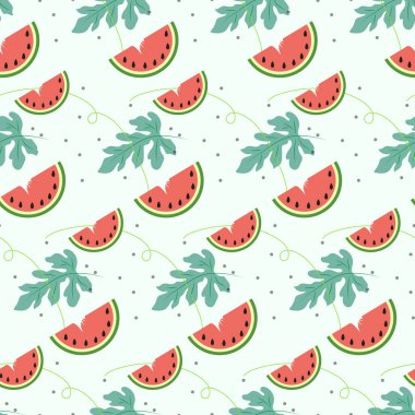 Pastel arkaplan renginde kusursuz karpuz deseni