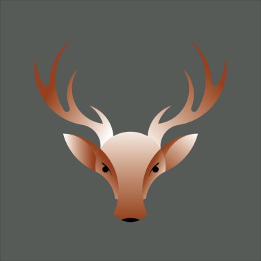 Bir geyiğin baş logosu