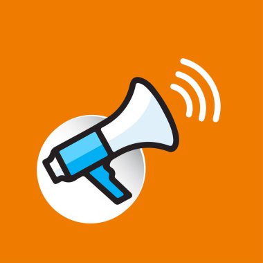 Basit Düz Ses Sözcüsü Toa Megafon Çizim Tasarımı