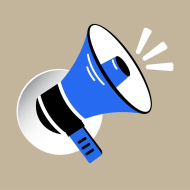 Basit Düz Ses Sözcüsü Toa Megafon Çizim Tasarımı