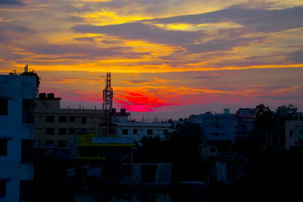 Capture the enchanting beauty of urban life at sunset with this captivating stock photo collection. 