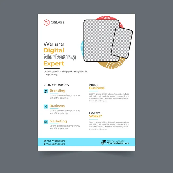 Business Flyer Design Corporate Flyer Mall Geometrisk Form Affisch Design — Stock vektor