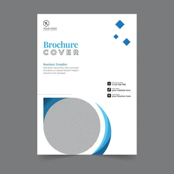 Folheto Negócios Cobre Capa Relatório Anual Capa Livro Design Folheto — Vetor de Stock