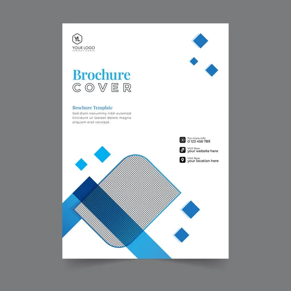 Folheto Negócios Cobre Capa Relatório Anual Capa Livro Design Folheto — Vetor de Stock