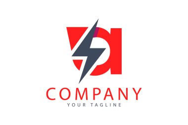 Bir logo gök gürültüsü dizayn şablonu 1