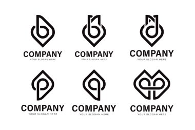 ilk harf logo şablon tasarımı