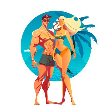 Karakter, yakışıklı adam, güzel kız.