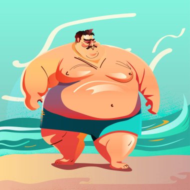 Karakter, yakışıklı adam, güzel adam, vücut pozitifliği