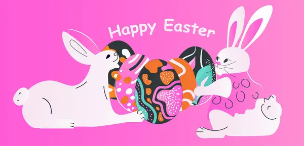 Paskalya bayramı, Paskalya vektör yumurtaları ve tavşanlar