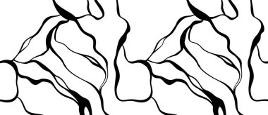 Beyaz izole bir arkaplanda mermer biçiminde kusursuz desen. Mermerin vektör çizimi, kökler. Sürrealizm.