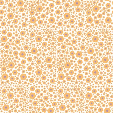 Küçük çiçeklerdeki kusursuz desen. Eski tarz bahar çiçeklerinin vektör illüstrasyonu.