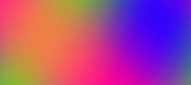 Neon renkli yatay vektör arkaplanı. Parlak renklerde, bulanık efektli pürüzsüz değişim.