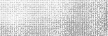 Dense binary code pattern creates a textured abstract background representing themes of digital data and encryption on a clean white surface.
