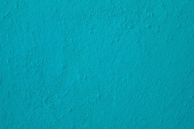 Mesajlar için boş turkuaz duvar arkaplanı. Çimento dokusu.