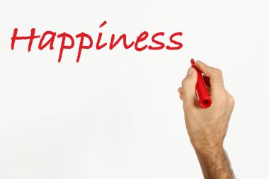 Beyaz tahtaya kırmızı kalemle 