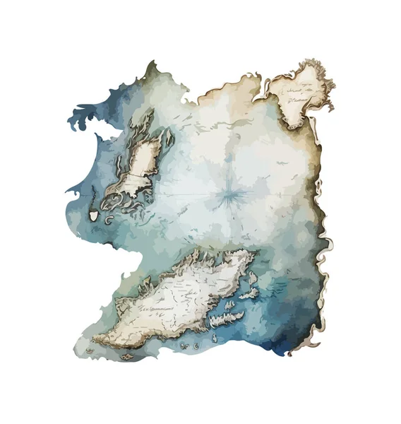 Κλίμα Χάρτη Θάλασσας Απομονωμένη Διανυσματική Απεικόνιση — Διανυσματικό Αρχείο