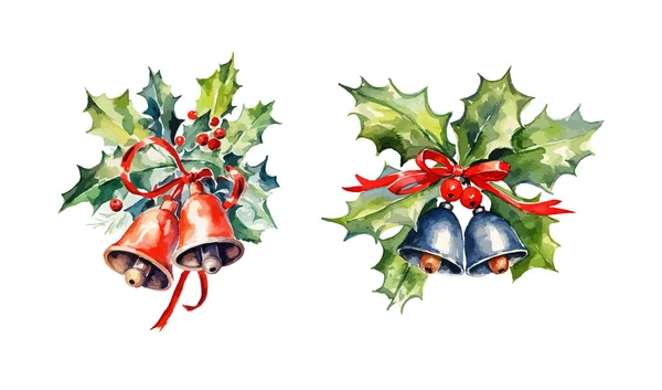Jingle Bells Cliparts Isolierte Vektorillustration — Stockvektor