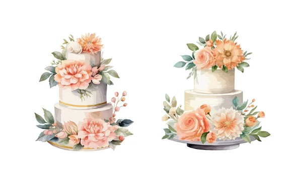 Wedding Cake Clipart Odizolowany Wektor Ilustracji — Wektor stockowy