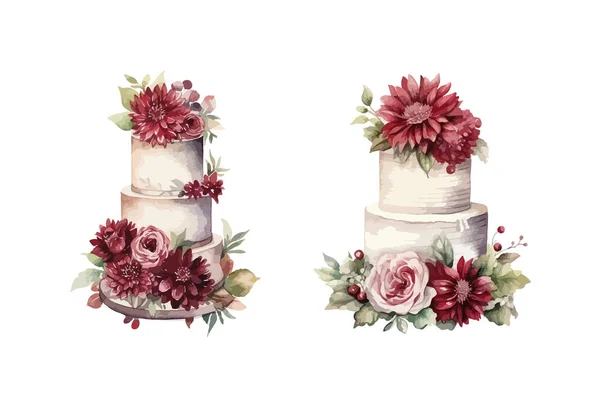 Wedding Cake Clipart Odizolowany Wektor Ilustracji — Wektor stockowy