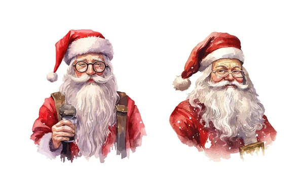 Clipart Santa Claus Ilustración Vectorial Aislada — Archivo Imágenes Vectoriales