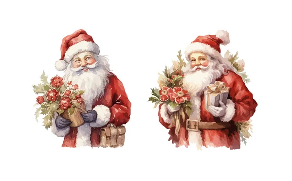 Clipart Santa Claus Ilustración Vectorial Aislada — Archivo Imágenes Vectoriales