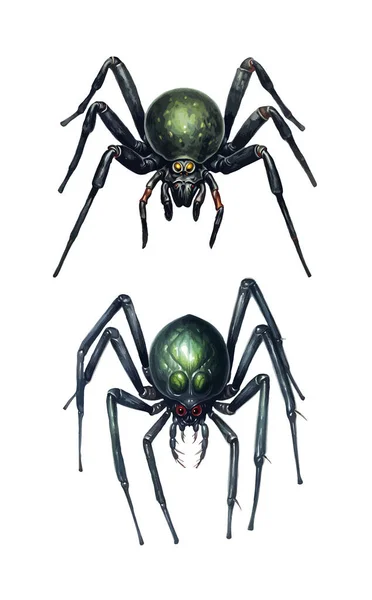 Spinnencliparts Isolierte Vektorillustration — Stockvektor